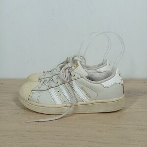 Adidas Superstar Sneakers Kids 13 Cream Shell Toe Retro Streetwear Vintage
